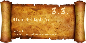 Blun Bottyán névjegykártya